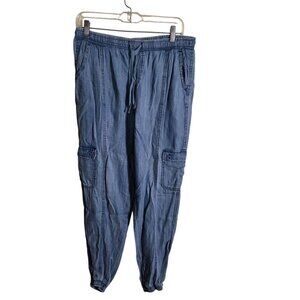 Velvet Heart NWOT Chambray Tencel Cargo Jogger Pants Size M